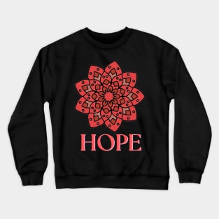 Hope Orange Mandala Crewneck Sweatshirt